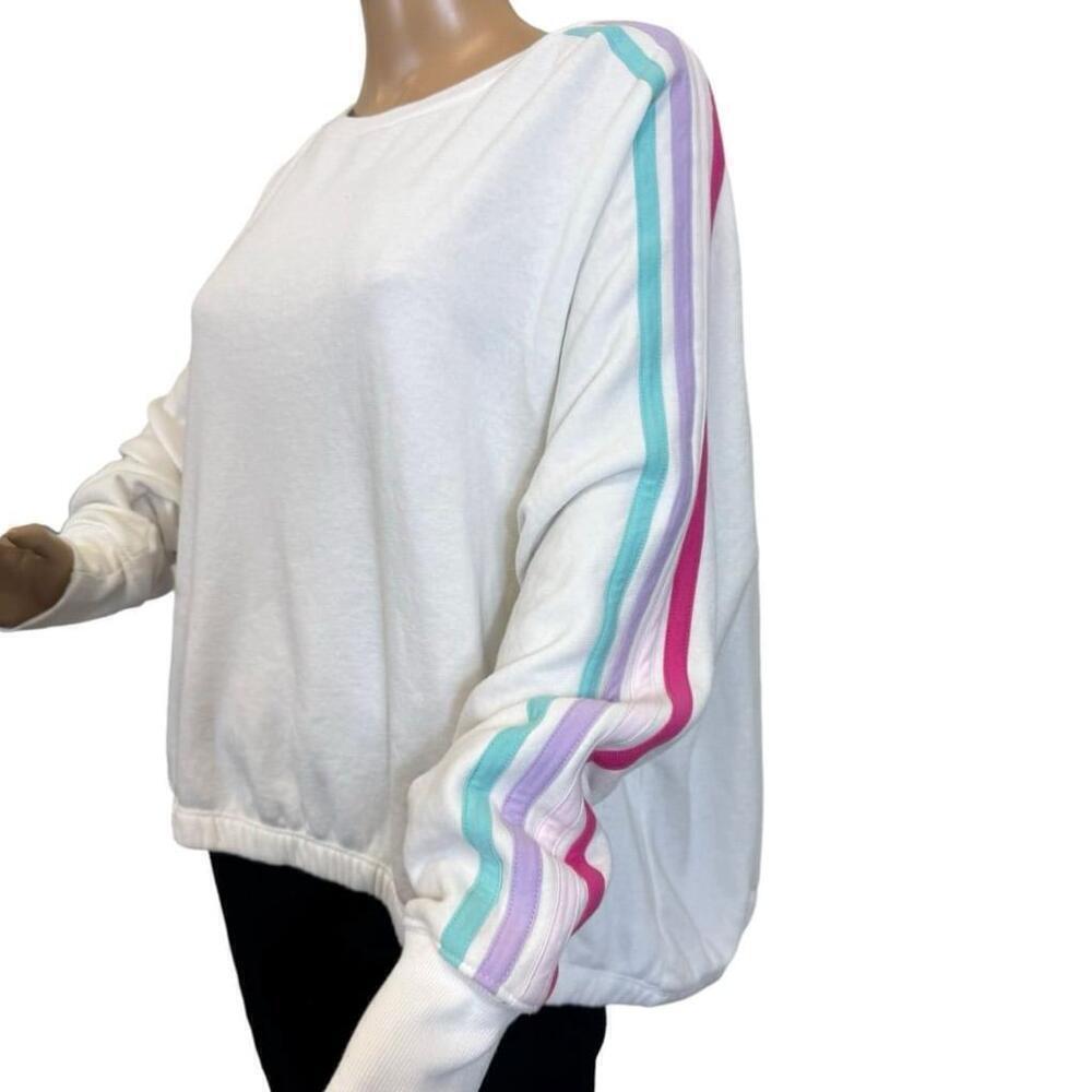 Women's Cabana by Crown & Ivy Sweatshirt - White/Pink - Size L